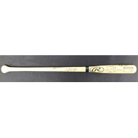 California Angels Jay Johnstone Rex Hudler Bob Grich +1 Signed Bat JSA Authentic