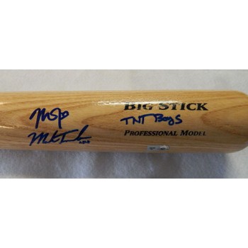 Los Angeles Angels Mike Trout Mark Trumbo Signed Big Stick Bat MLB Authenticated Los Angeles Angels Mike Trout Mark Trumbo Signed Big Stick Bat MLB Authenticated