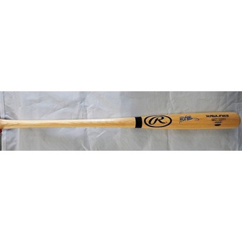 Matt Duffy Tampa Bay Rays Signed Rawlings Pro Model Bat Tristar Authenticated