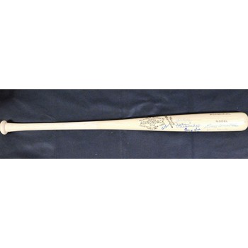 Baseball Hall Of Fame Signed 7 Sigs Bat Gibson Mathews Lemon Kell JSA Authentic