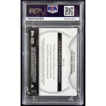 Dustin Ackley Signed 2011 Topps Bowman Sterling Relic Card #RRR-DA PSA Authentic