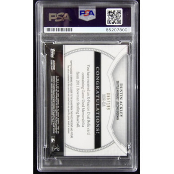 Dustin Ackley Signed 2011 Topps Bowman Sterling Relic Card #XDR-DA PSA Authentic