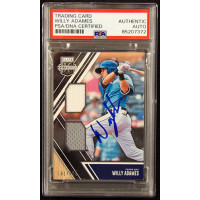 Willy Adames Signed 2017 Panini Elite Extra Edition Relic Card #DM-WA PSA