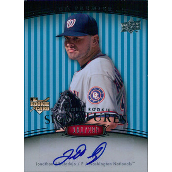 Jonathan Albaladejo Signed 2008 UD Premier Rookie Signatures Card #202 /299