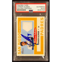 Yonder Alonso Signed 2013 Topps Heritage Clubhouse Relic Card #CCR-YA PSA Authen