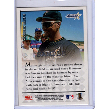 Moises Alou Signed 1998 Donruss Signature Series Century Marks Sample Card