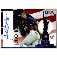 Julio Borbon Signed 2007 USA Baseball National Jersey Signature Blue /150 #AJ-3 Julio Borbon Signed 2007 USA Baseball National Jersey Signature Blue /150 #AJ-3
