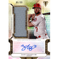 Zack Cozart Los Angeles Angels Signed 2018 Topps Triple Threads Card UAJR-ZC /99 Zack Cozart Los Angeles Angels Signed 2018 Topps Triple Threads Card UAJR-ZC /99