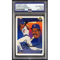 Andre Dawson Chicago Cubs Signed 1990 Upper Deck Card #73 PSA Authenticated