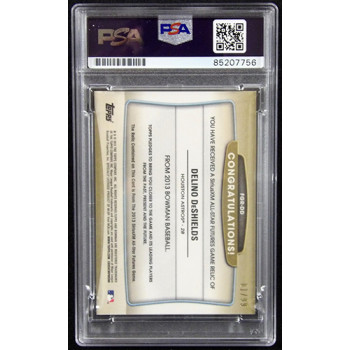 Delino DeShields Signed 2013 Bowman Draft Futures Game Relic Card #FGR-DD PSA