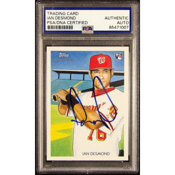 Ian Desmond Nationals Signed 2010 Topps National Chicle Card #274 PSA Authentic