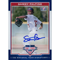 Sammy Faltine Signed 2017 Panini Stars & Stripes USA Baseball Card #8 /199 Sammy Faltine Signed 2017 Panini Stars & Stripes USA Baseball Card #8 /199