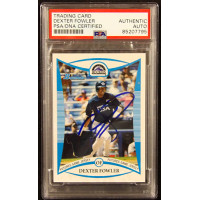 Dexter Fowler Signed 2006 Bowman Draft Picks & Prospects Relic Card #BDPP75 PSA