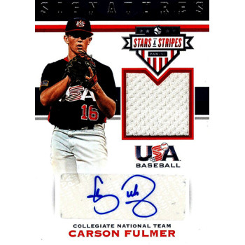 Carson Fulmer Signed 2017 Panini Stars & Stripes USA Baseball Jrsy Card #95 /234