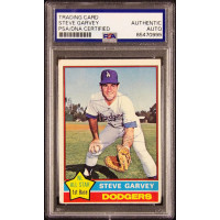 Steve Garvey Los Angeles Dodgers Signed 1976 Topps Card #150 PSA Authenticated