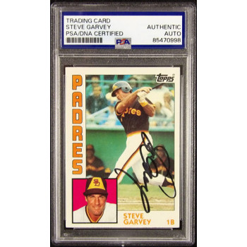 Steve Garvey San Diego Padres Signed 1984 Topps Card #380 PSA Authenticated