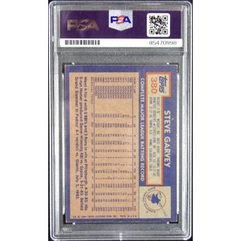 Steve Garvey San Diego Padres Signed 1984 Topps Card #380 PSA Authenticated