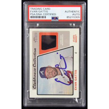Evan Gattis Signed 2015 Topps Heritage Clubhouse Collection Relic #CCR-EG PSA