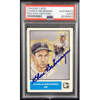 Charlie Gehringer Tigers Signed 1984 Sports Design Card #16 PSA Authenticated