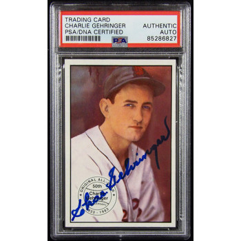 Charlie Gehringer Tigers Signed 1983 Big League Card #7 PSA Authenticated