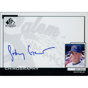 Jody Gerut Signed 1999 Upper Deck SP Top Prospects Chirography Card #JG