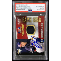 Marco Gonzales Signed 2013 Panini USA Baseball Game Gear Relic Card #34 PSA Auth