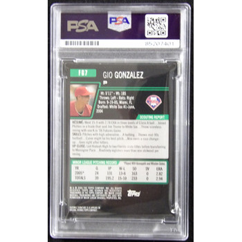 Gio Gonzalez Signed 2006 Bowman Draft Futures Game Relic Card #FG7 PSA Authentic