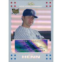 Sean Henn New York Yankees Signed 2007 Topps Chrome White Refactor Card #360 200 Sean Henn New York Yankees Signed 2007 Topps Chrome White Refactor Card #360 200