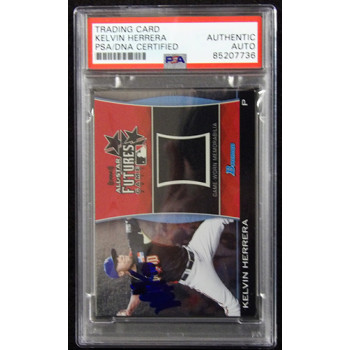 Kelvin Herrera Signed 2011 Bowman Draft Futures Game Relics Card #FGR-KH PSA Aut
