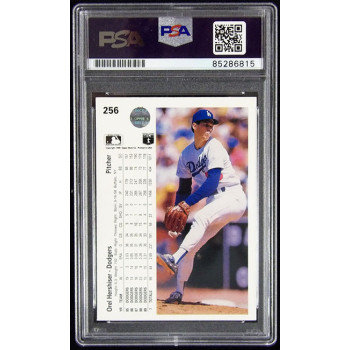 Orel Hershiser LA Dodgers Signed 1990 Upper Deck Card #256 PSA Authenticated