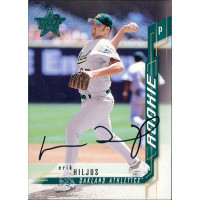 Erik Hiljus Oakland A's Signed 2001 Leaf Rookies & Stars Card #162 JSA Authentic Erik Hiljus Oakland A's Signed 2001 Leaf Rookies & Stars Card #162 JSA Authentic
