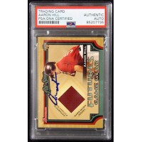 Aaron Hill Signed 2005 Bowman Futures Game Gear Relic Card #FGG-AH PSA Authentic