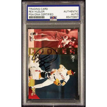 Rex Hudler California Angels Signed 1994 Select Card #367 PSA Authenticated