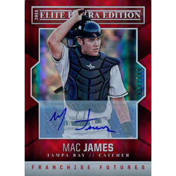 Mac James Signed 2014 Panini Elite Extra Edition Baseball Card /799 #54