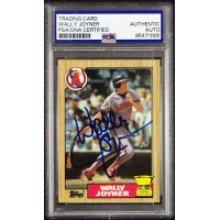 Wally Joyner California Angels Signed 1987 Topps Card #80 PSA Authenticated