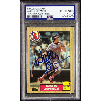 Wally Joyner California Angels Signed 1987 Topps Card #80 PSA Authenticated