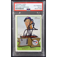Brett Lawrie Signed 2014 Topps Heritage Clubhouse Relic Card #CCR-BL PSA Authen