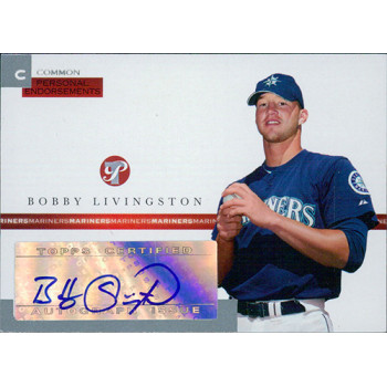 Bobby Livingston Signed 2005 Topps Pristine Personal Endorsements Card #PEC-BL /497