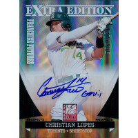 Christian Lopes Signed 2011 Donruss Elite Extra Edition Baseball Card /486 #77 Christian Lopes Signed 2011 Donruss Elite Extra Edition Baseball Card /486 #77