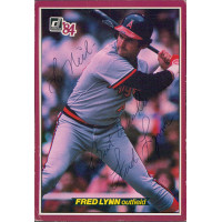 Fred Lynn California Angels Signed 1984 Donruss Jumbo Card #27 JSA Authenticated Fred Lynn California Angels Signed 1984 Donruss Jumbo Card #27 JSA Authenticated