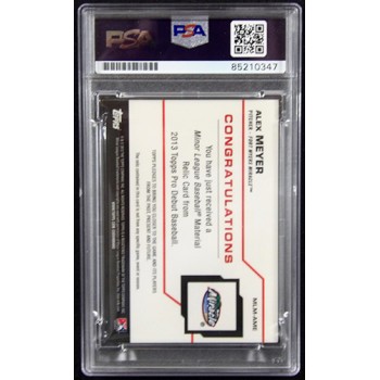Alex Meyer Signed 2013 Topps Pro Debut Minor League Materials Card #MLM-AME PSA