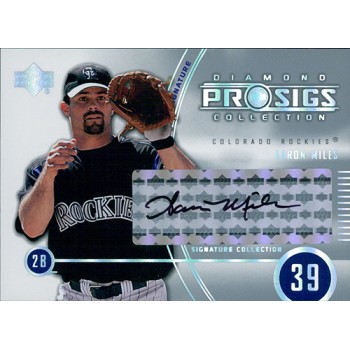 Aaron Miles Colorado Rockies Signed 2004 Upper Deck Diamond Pro Sigs Card #151 Aaron Miles Colorado Rockies Signed 2004 Upper Deck Diamond Pro Sigs Card #151
