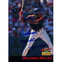 Orlando Miller Signed 1994 Signature Rookies Baseball Card #11 /8650 Orlando Miller Signed 1994 Signature Rookies Baseball Card #11 /8650