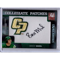 Brent Morel Signed 2008 Donruss Elite Extra Edition Collegiate Patches Card #CP-42 /250 Brent Morel Signed 2008 Donruss Elite Extra Edition Collegiate Patches Card #CP-42 /250