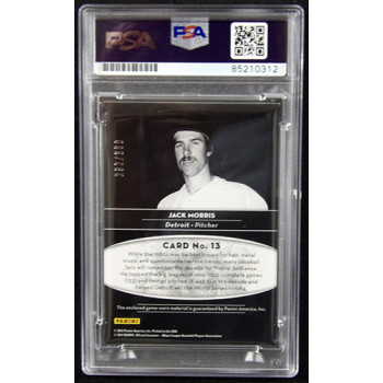 Jack Morris Signed 2011 Panini Limited Materials Relic Card #13 PSA Authentic