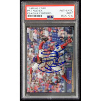 Pat Neshek Phillies Signed 2018 Topps Stadium Club Card #196 PSA Authenticated