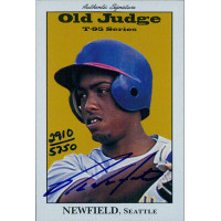Marc Newfield Signed 1995 Signature Rookies Baseball Card #26 /5750 Marc Newfield Signed 1995 Signature Rookies Baseball Card #26 /5750
