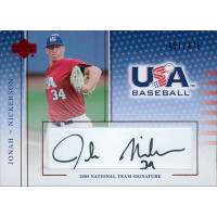 Jonah Nickerson Signed 2005 Upper Deck USA Baseball Card #JN 461/475 Jonah Nickerson Signed 2005 Upper Deck USA Baseball Card #JN 461/475