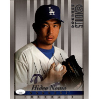 Hideo Nomo LA Dodgers Signed 1997 Donruss Studio Portrait Jumbo Card 19 JSA Auth Hideo Nomo LA Dodgers Signed 1997 Donruss Studio Portrait Jumbo Card 19 JSA Auth