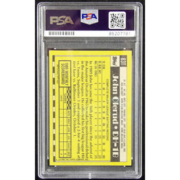 John Olerud Toronto Blue Jays Signed 1990 Topps Card #83T PSA Authenticated